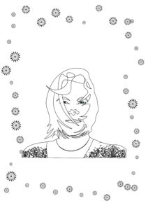 Illustration dessin d'un personnage pour le coloriage