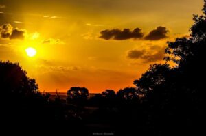 Coucher sur la pleine