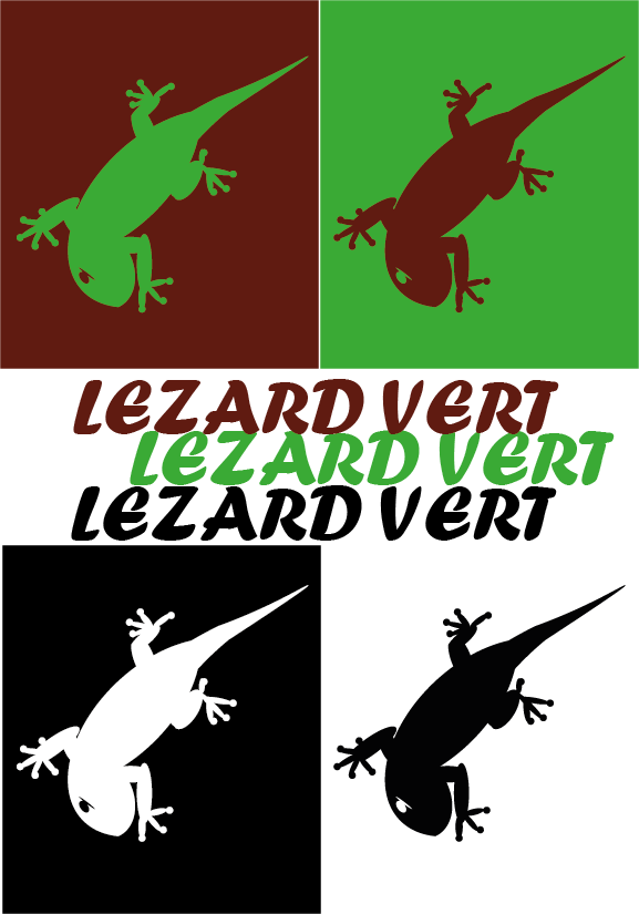 Exemple de logo fictif du lézard vert
