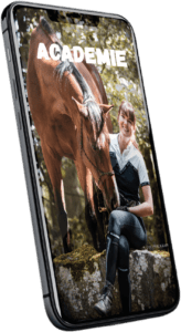 Mock'up téléphone avec un cheval et son propriétaire
