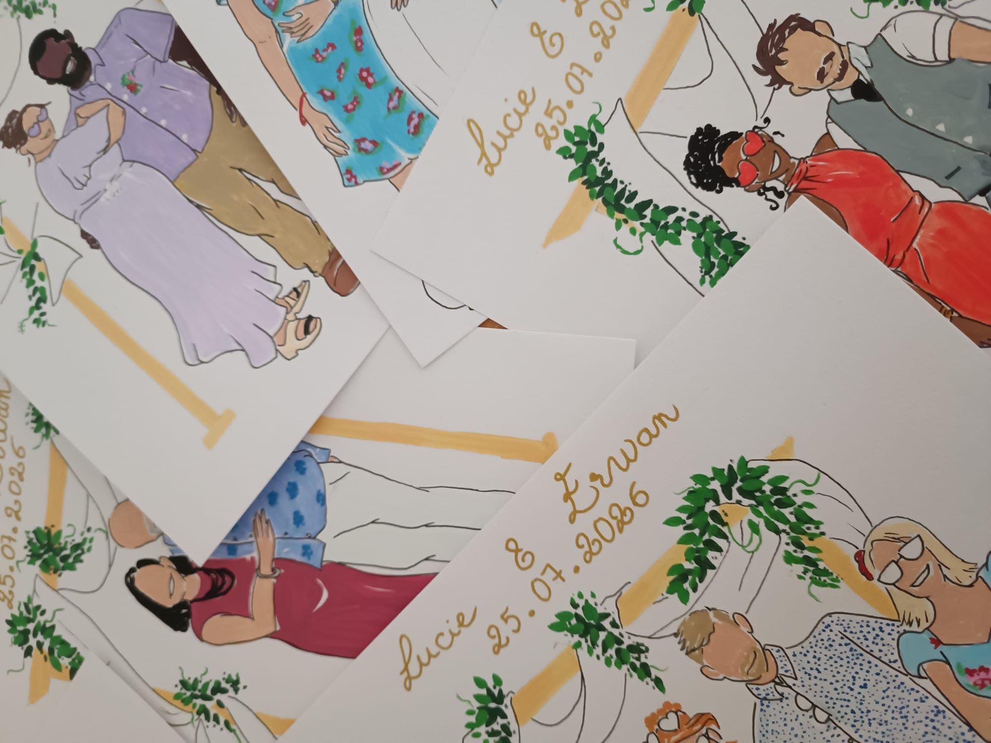 Illustration en vrac mariage